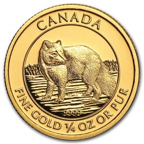 1/4 oz Gold RCM Arctic Fox Coin 2014