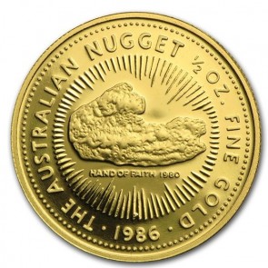 1/2 oz Gold Perth Mint Nugget Coin Pre-year