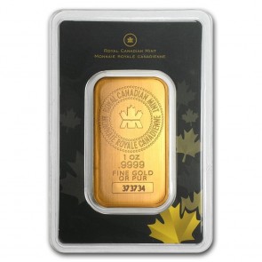 1 oz Gold Royal Canadian Mint Bar - Circulated Classic Assay 