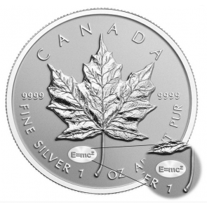 1 oz Silver Canadian Maple Leaf E=mc2 Einstein Privy Reverse Proof Coin 2015