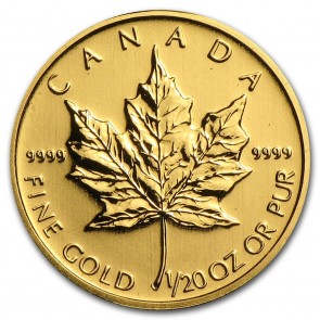 1/20 oz Gold Canadian Maple Leaf Coin 