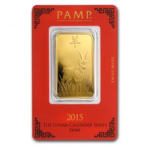 1 oz Gold PAMP Suisse Goat Bar