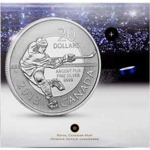Silver Royal Canadian Mint $20 for $20 Hockey Coin 2013