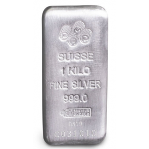 1 Kilo Silver PAMP Suisse Cast Bar