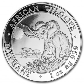 1 oz Silver Somalian Elephant Coin 2016