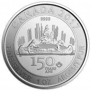 1 oz Silver Canadian 150th Special Edition Voyageur Coin 2017