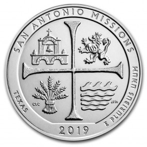 5 oz Silver United States Mint San Antonio Missions National Historical Park Coin 2019