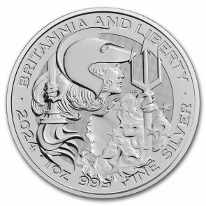 1 oz Silver Britannia & Liberty - Royal Mint Coin 2024