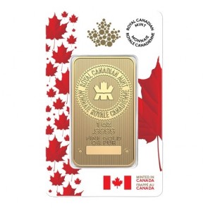 1 oz Gold RCM in Proudly Canadian Bar