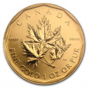 1 oz Gold 5x9 Canadian Maple Coin 2007 - Coin Only