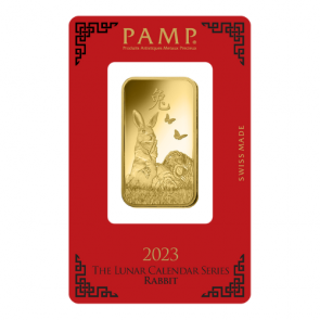 1 oz Gold PAMP Rabbit Bar