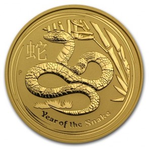 2 oz Gold Perth Mint Year of the Snake Coin 2013