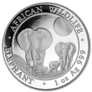 1 oz Silver Somalian Elephant Coin 2014