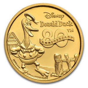 1/4 oz Gold Disney 80th Anniversary - Donald Duck Coin 2014