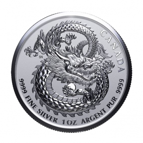 1 oz Silver RCM Dragon High Relief Coin