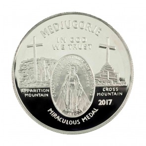 1 oz Miraculous Medal Medjugorje Silver Rounds