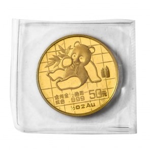 1/2 oz Gold Panda Coin 1989 - Sealed 