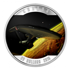 1 oz Silver RCM Star Trek - Enterprise Coloured Coin 2016