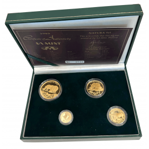 Gold Natura Series - Rhino 4 Coin Set 1995