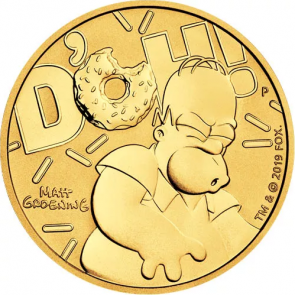 1 oz Gold Perth Mint The Simpsons: Homer Coin 2020