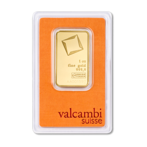 1 oz Gold Valcambi Suisse Bar 