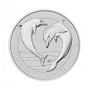 1.5 oz Silver Bottlenose Dolphin Perth Coin 2019