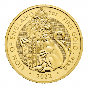 1 oz Gold The Royal Tudor Beasts Series - Lion of England Coin 2022
