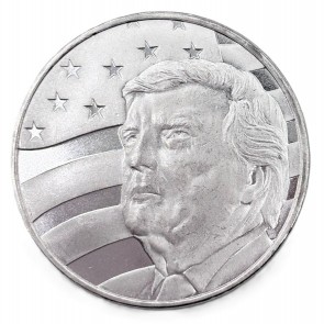 1 oz Silver Trump For President Round 2020